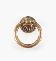 Poignées à anneau motif floral Louis XVI