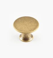 Boutons à tête plate, fini laiton