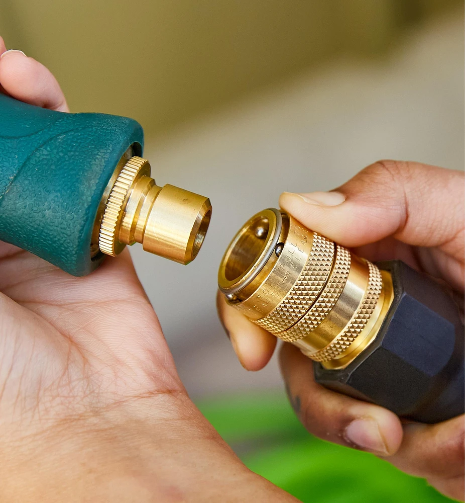 Brass Quick Connect Set with Water Stop