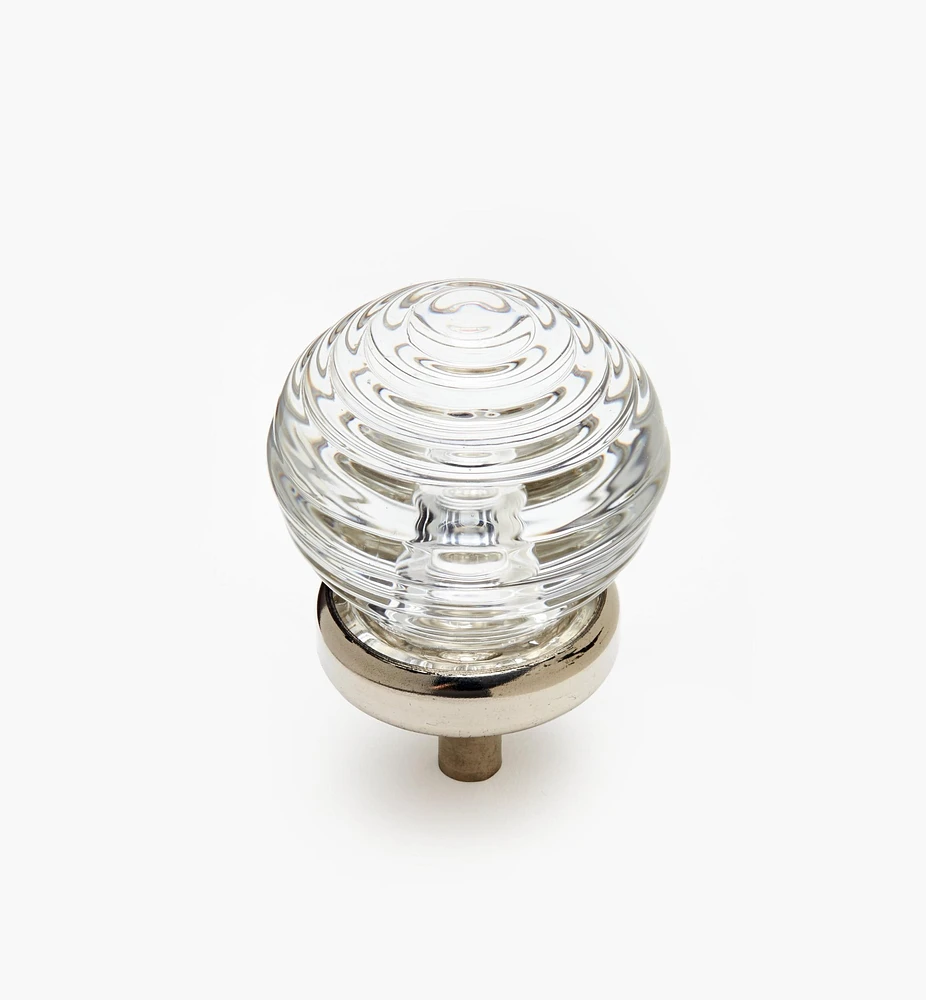 Glass Ringed Ball Knob