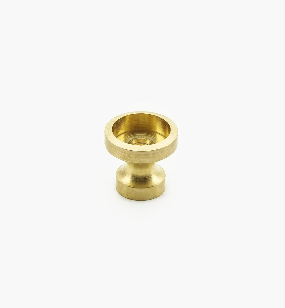 Veritas Smooth-Rimmed Brass Insert Knobs