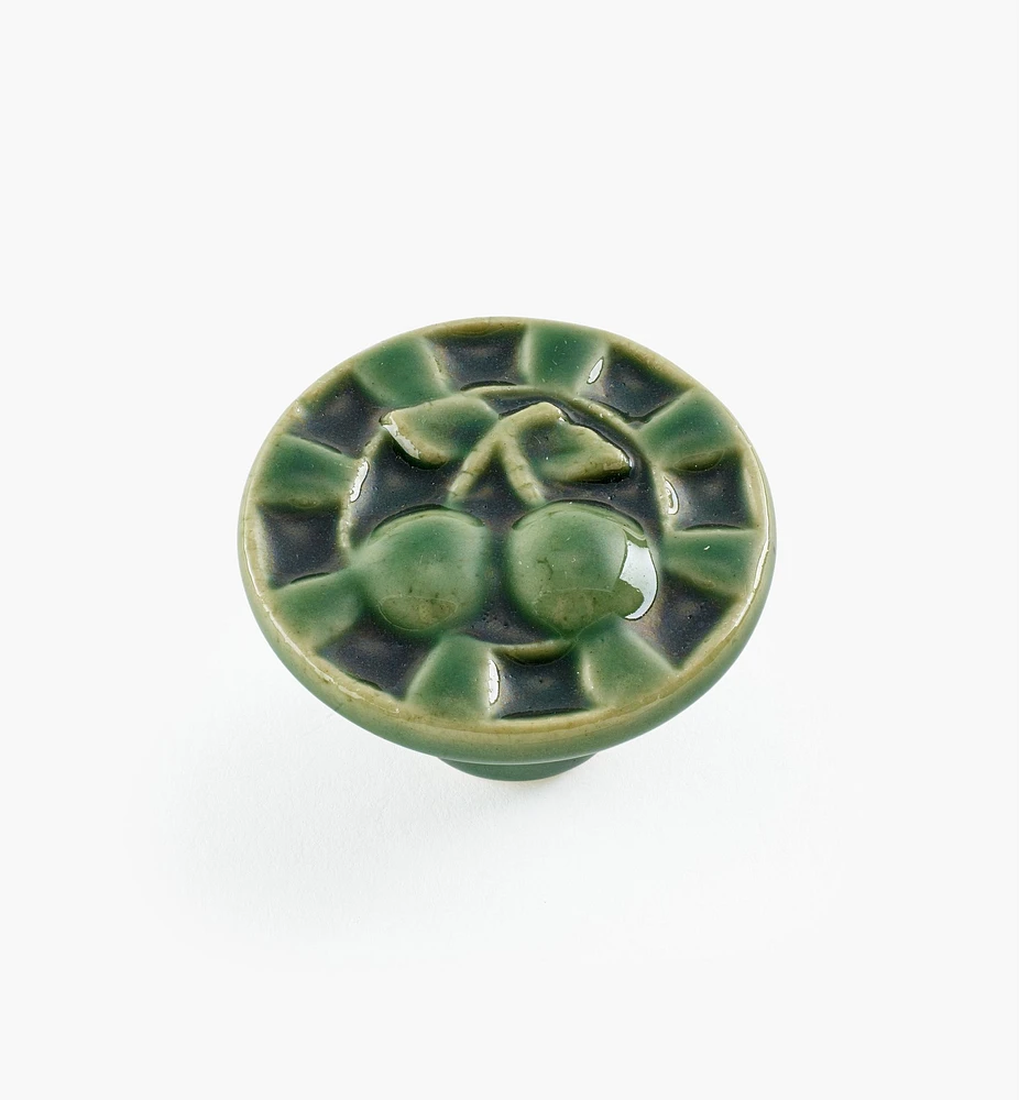 Boutons en céramique à motif de cerise