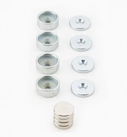Rare-Earth Magnet, Cup & Washer Sets