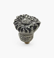 Cast Pewter Sunflower Knobs