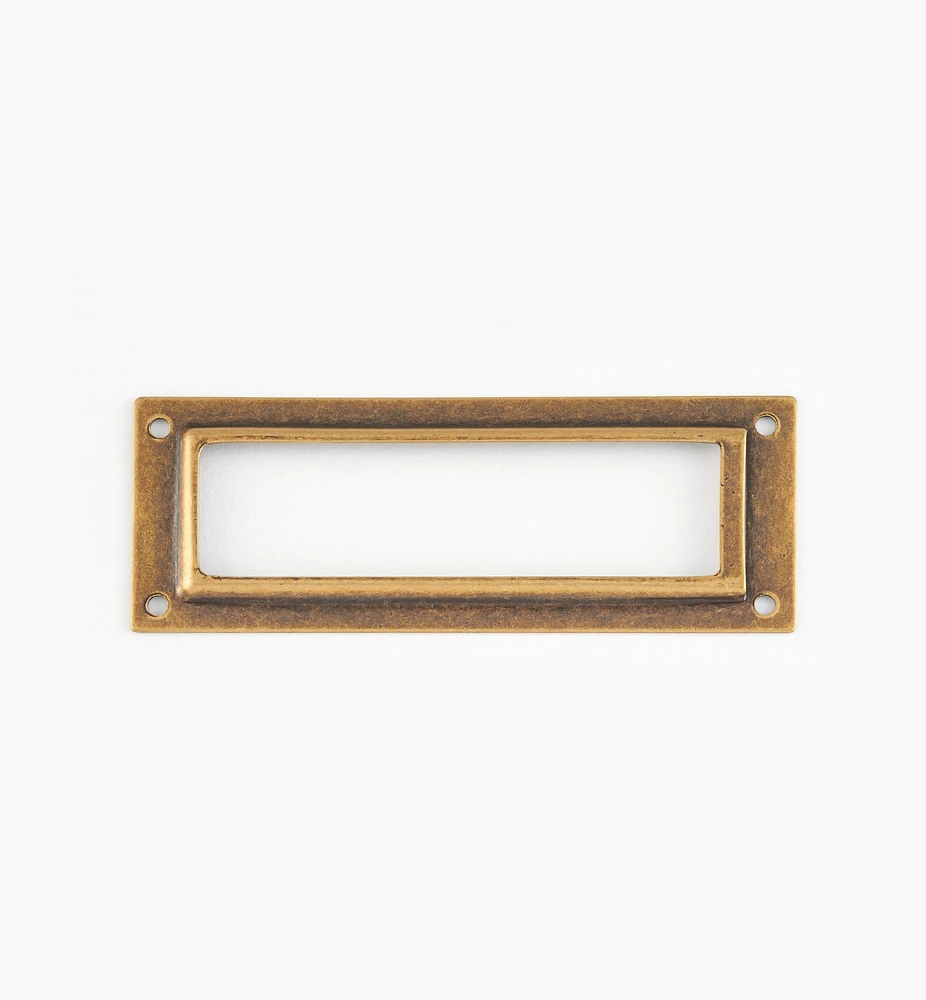 Porte-étiquettes en laiton estampé
