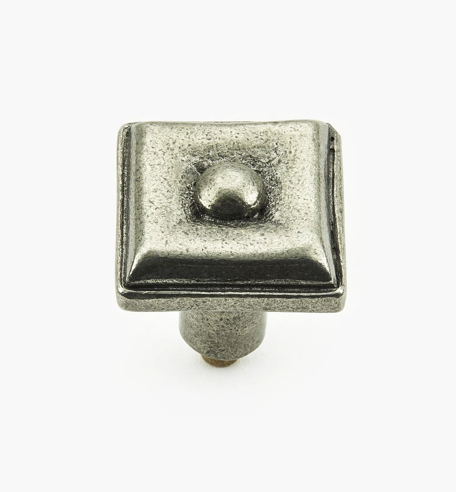 Bright Pewter  Square Knobs