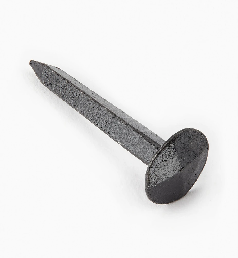 Black Steel Diamond-Head Forged Nails from Clouterie Rivierre