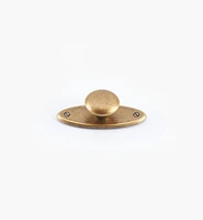 Oval Plate Knob with Escutcheon