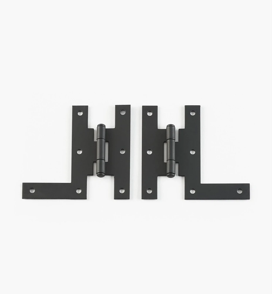 “Forged Iron” Smooth H-L Hinges