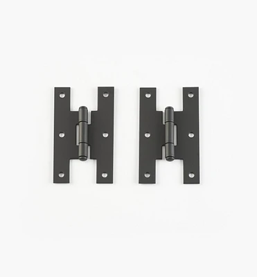 “Forged Iron” Smooth H-Hinges