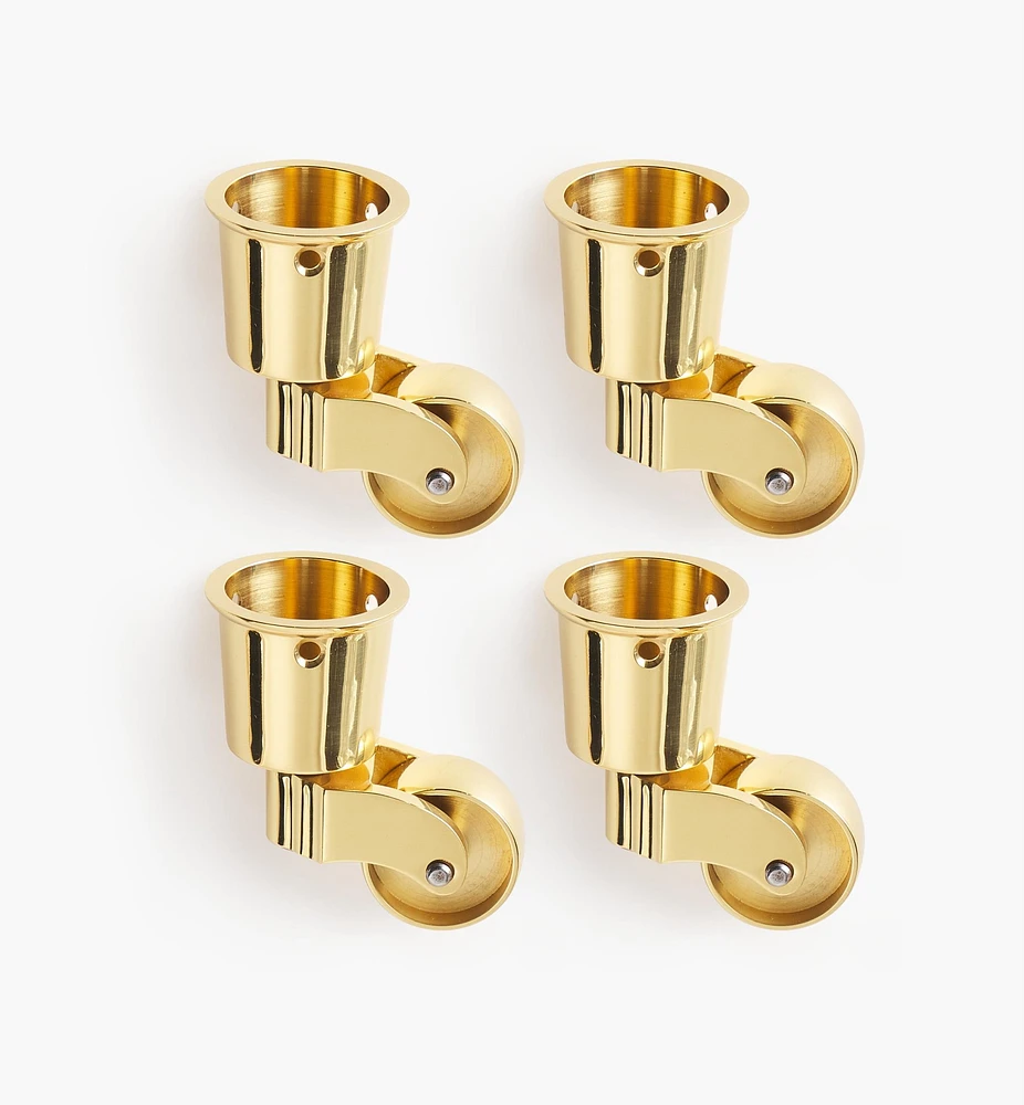 Round Brass Cup Casters