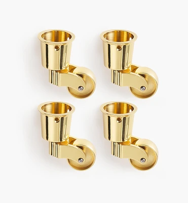 Round Brass Cup Casters