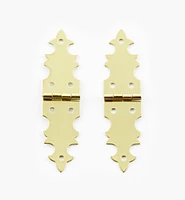 Fancy Narrow Brass Box Hinges