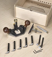 Ensemble de guimbarde standard, coffret et fers impériaux Veritas