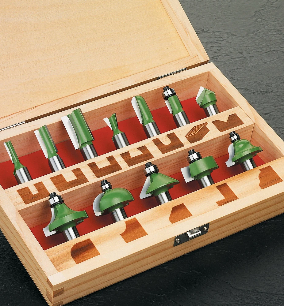 Boxed Set of 12 Router Bits