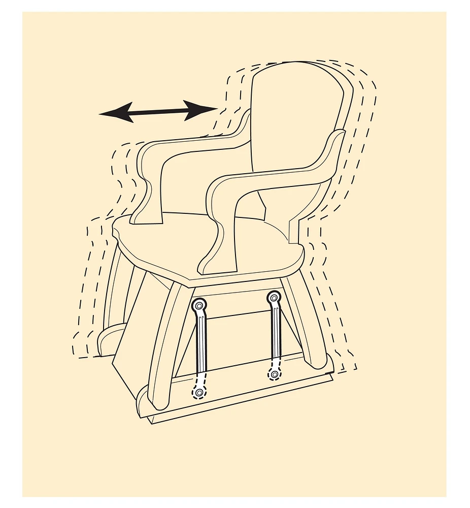 Ferrures pour fauteuil berçant suspendu