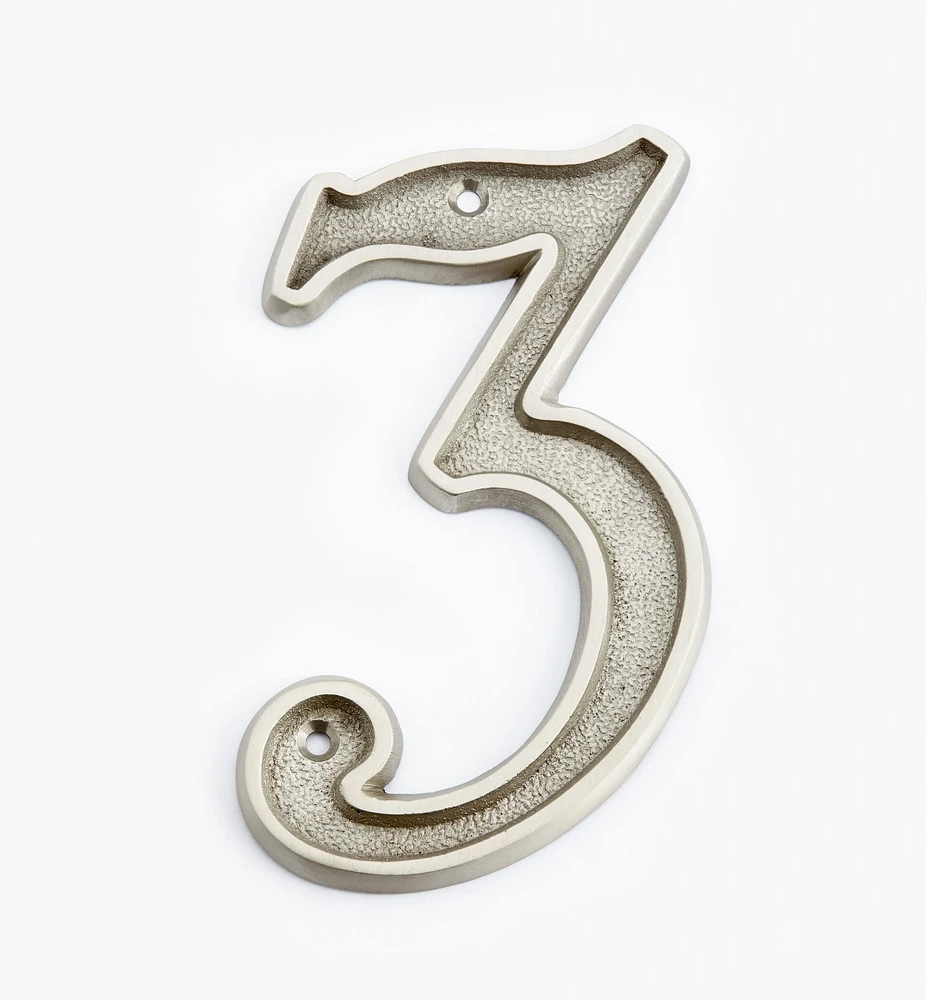 Italic Cast Brass House Numbers