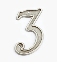 Italic Cast Brass House Numbers