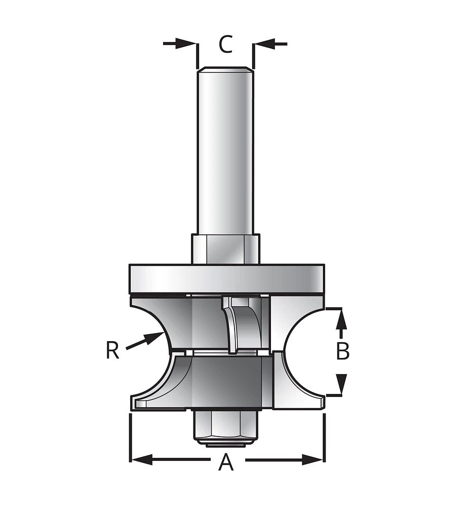 Adjustable Bullnose Edging Bit