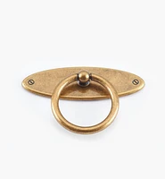 Oval Plate Ring Pull with Escutcheon