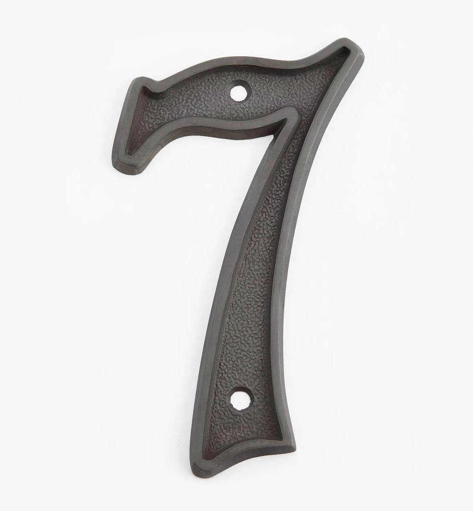 Italic Cast Brass House Numbers