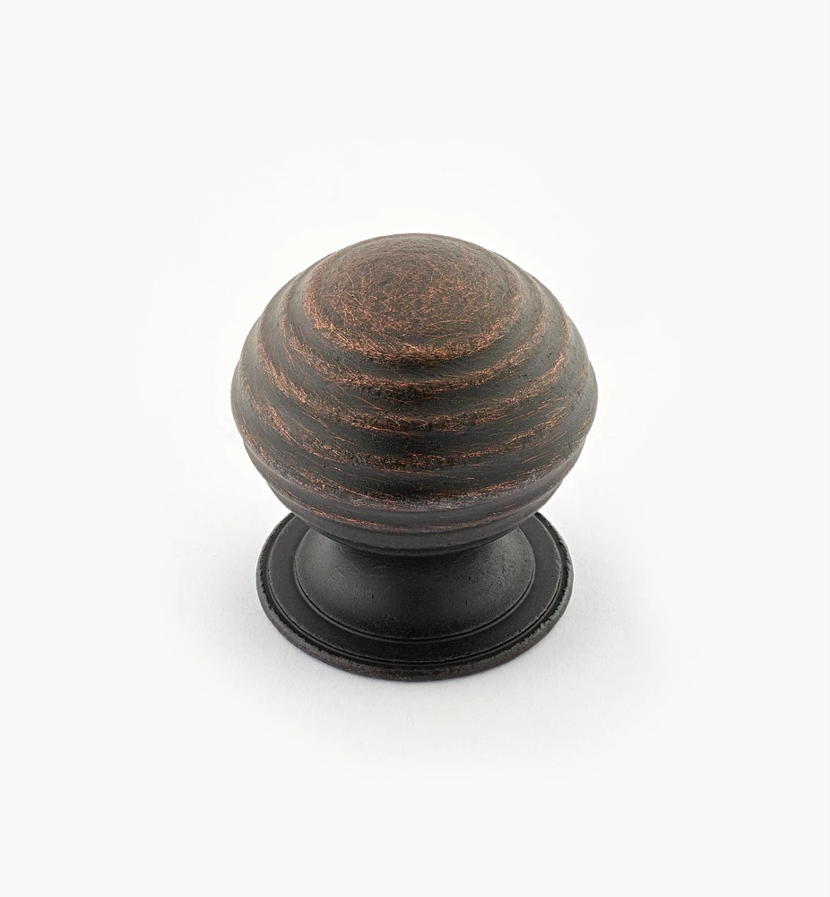 Turned Brass Ridged Knobs