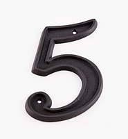 Italic Cast Brass House Numbers