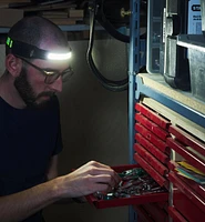 Pair of Rechargeable COB Headlamps