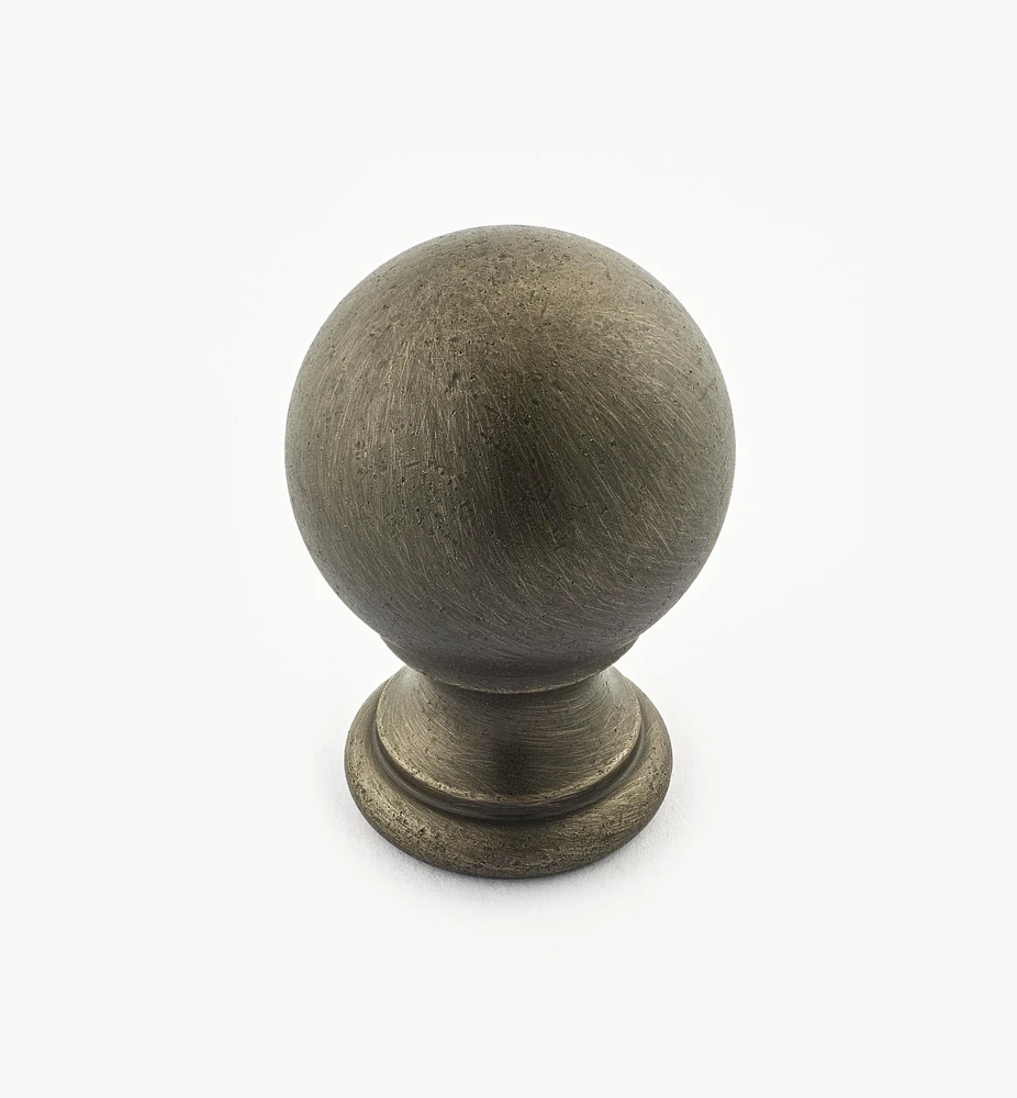 Bouton-boule en laiton tourné