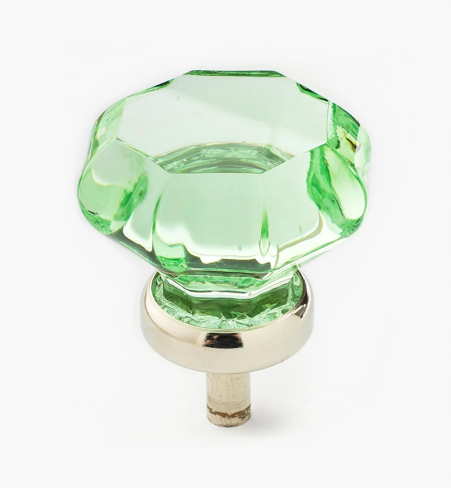 Boutons octogonaux en verre moulé