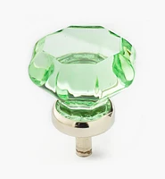 Boutons octogonaux en verre moulé