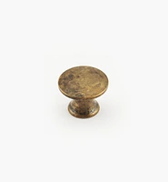 Boutons à tête plate, fini laiton