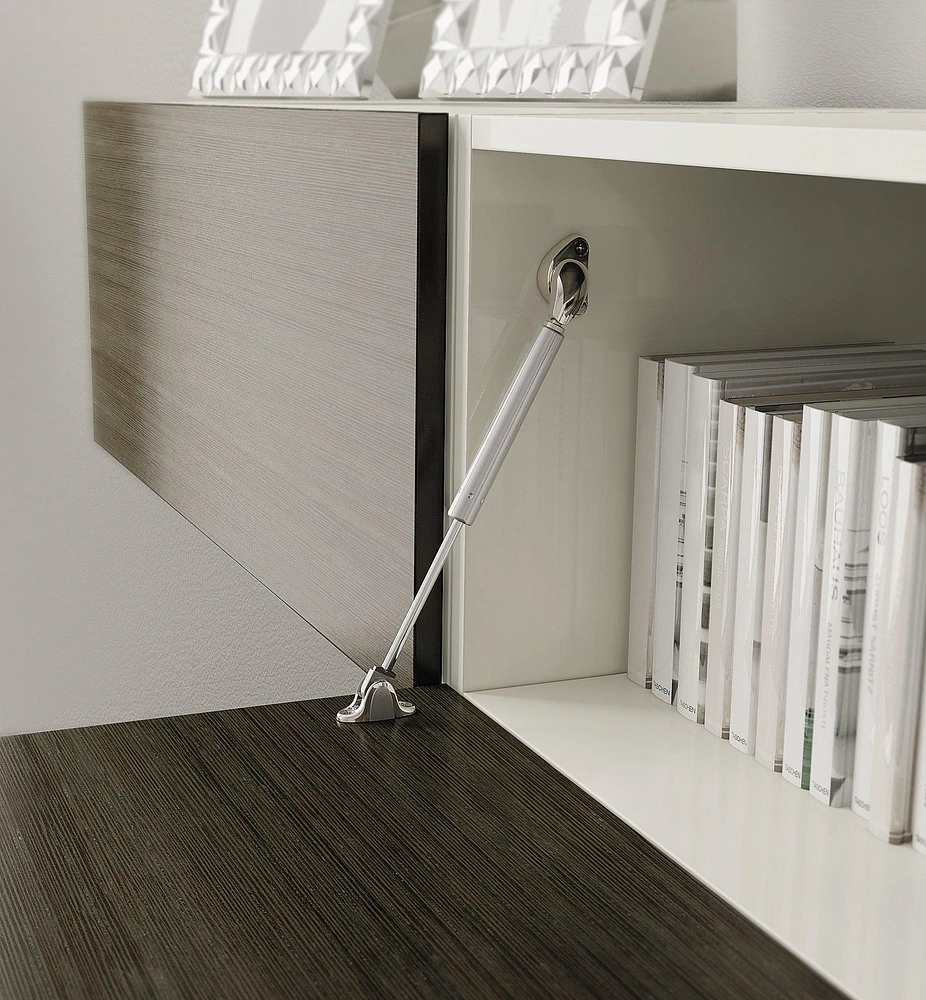 Soft-Open/Close Gas Spring Drop-Down Stays