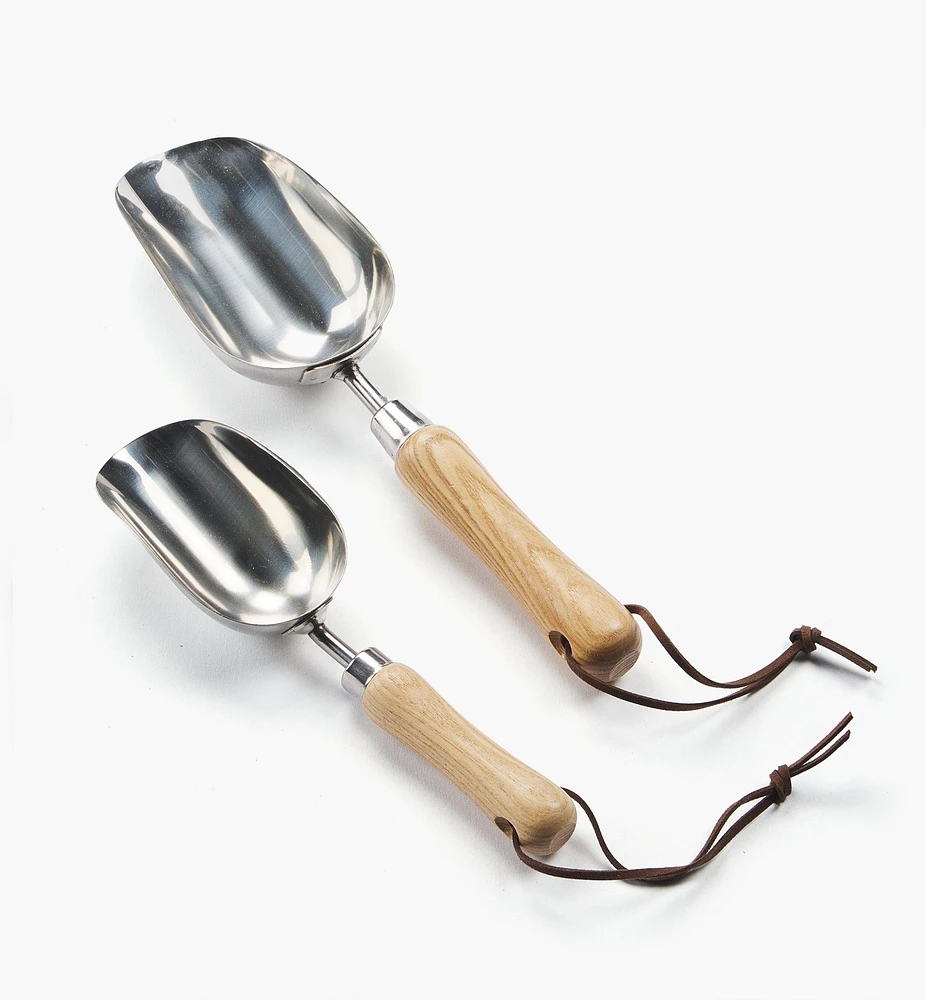Set of 2 Stainless-Steel Scoops
