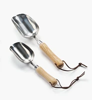 Set of 2 Stainless-Steel Scoops