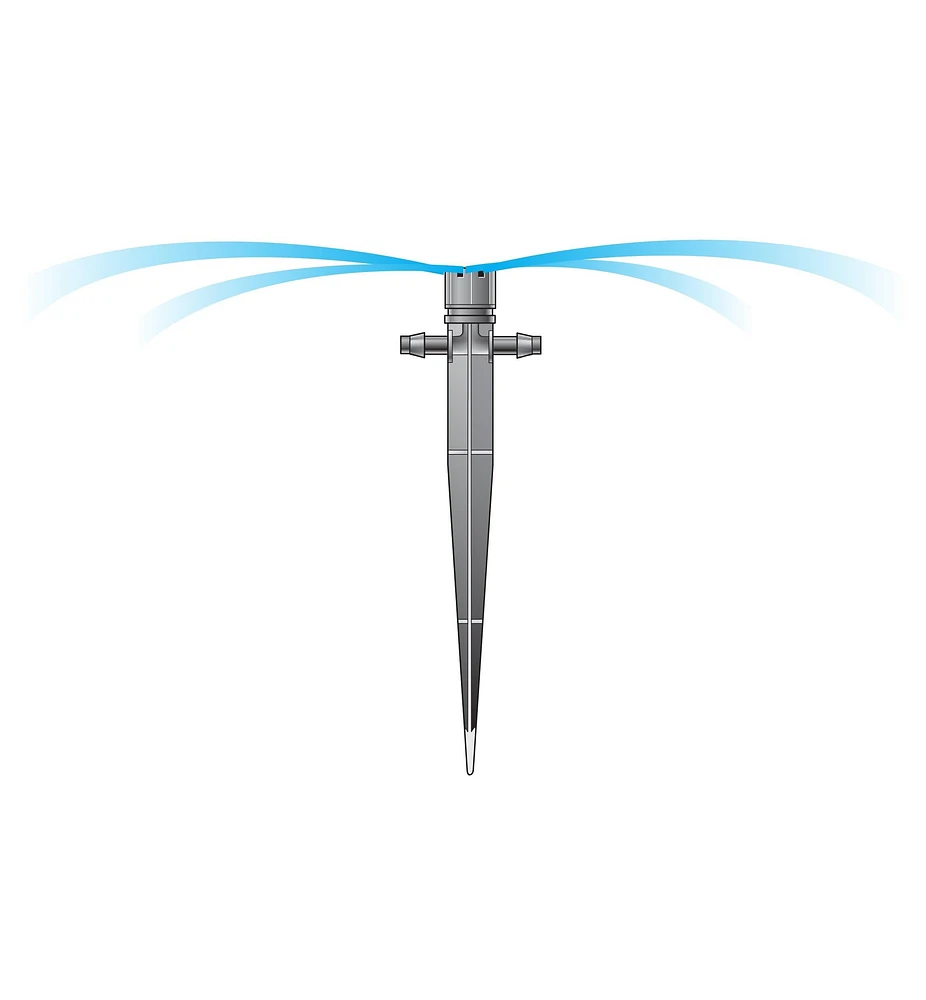 In-Line Shrubbler Spikes for Low-Flow Irrigation Systems