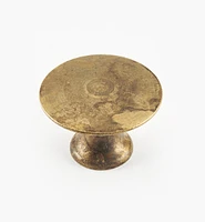 Boutons à tête plate, fini laiton