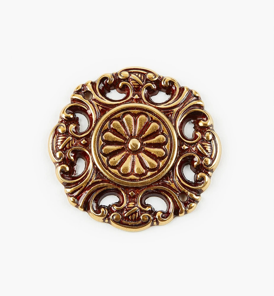 Cast Brass Appliqué Rosette Accents