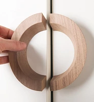 Danish Walnut Semicircular Half-Ring Pull