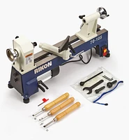 Rikon 1/2 hp Mini Lathe & Set of 3 Carbide-Tipped Turning Tools