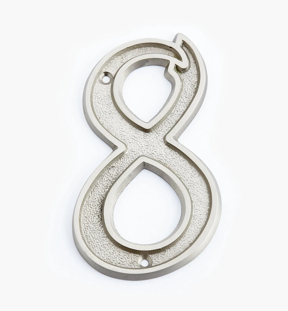 Italic Cast Brass House Numbers