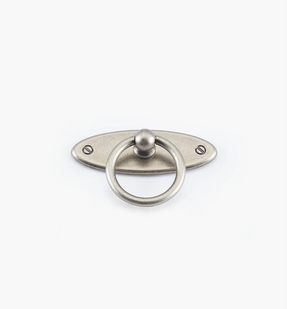 Oval Plate Ring Pull with Escutcheon