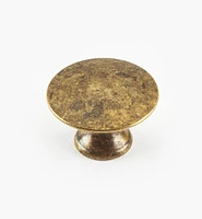 Boutons à tête plate, fini laiton