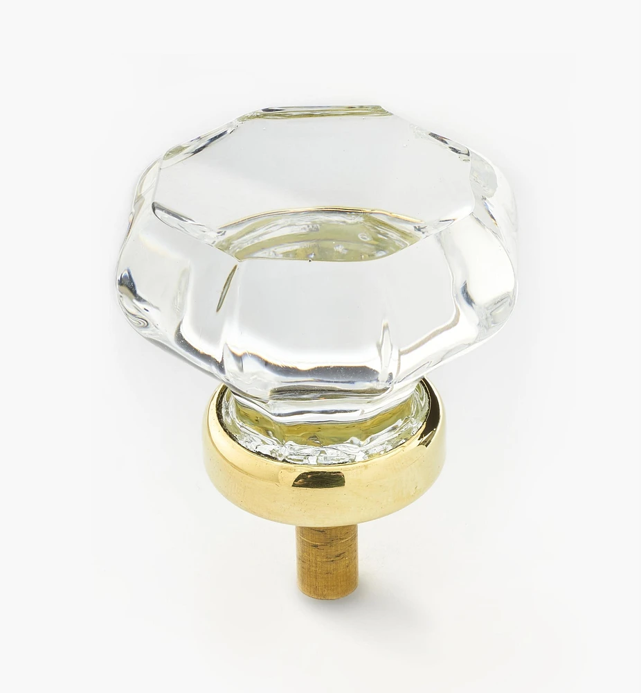Boutons octogonaux en verre moulé