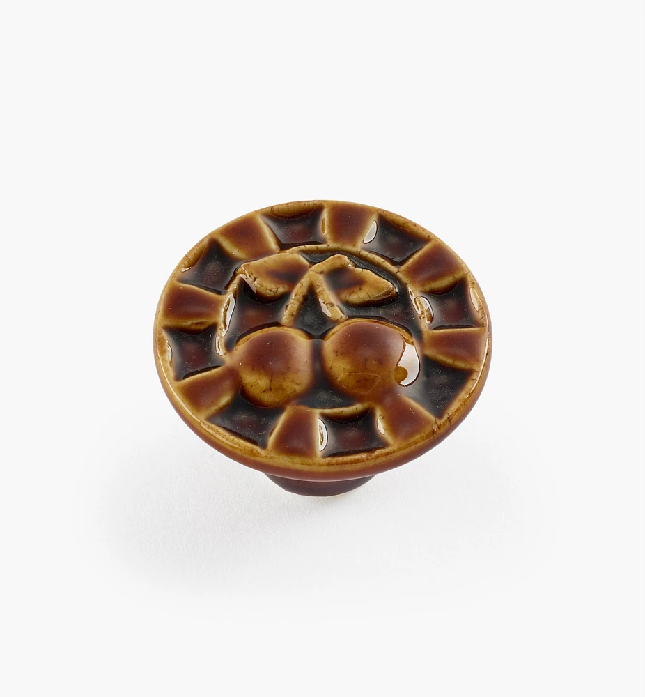 Boutons en céramique à motif de cerise