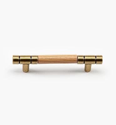 Burnished Brass Oak Insert Pull