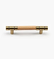 Burnished Brass Oak Insert Pull