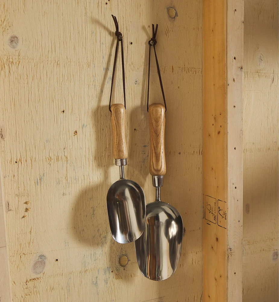 Set of 2 Stainless-Steel Scoops