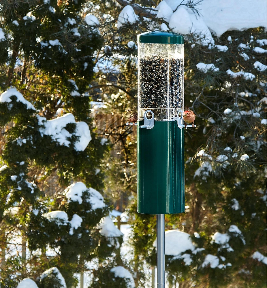 Pole-Mounted Squirrel-Proof Bird Feeder