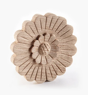 3 7/8" Hand-Carved Round Appliqué